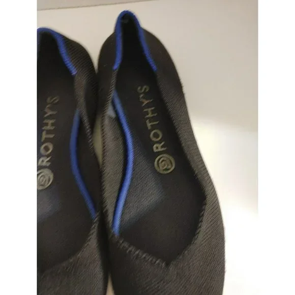 Rothy's The Flat Ballet Black Solid Textile Comfort Women’s US 7.5 - Picture 3 of 13